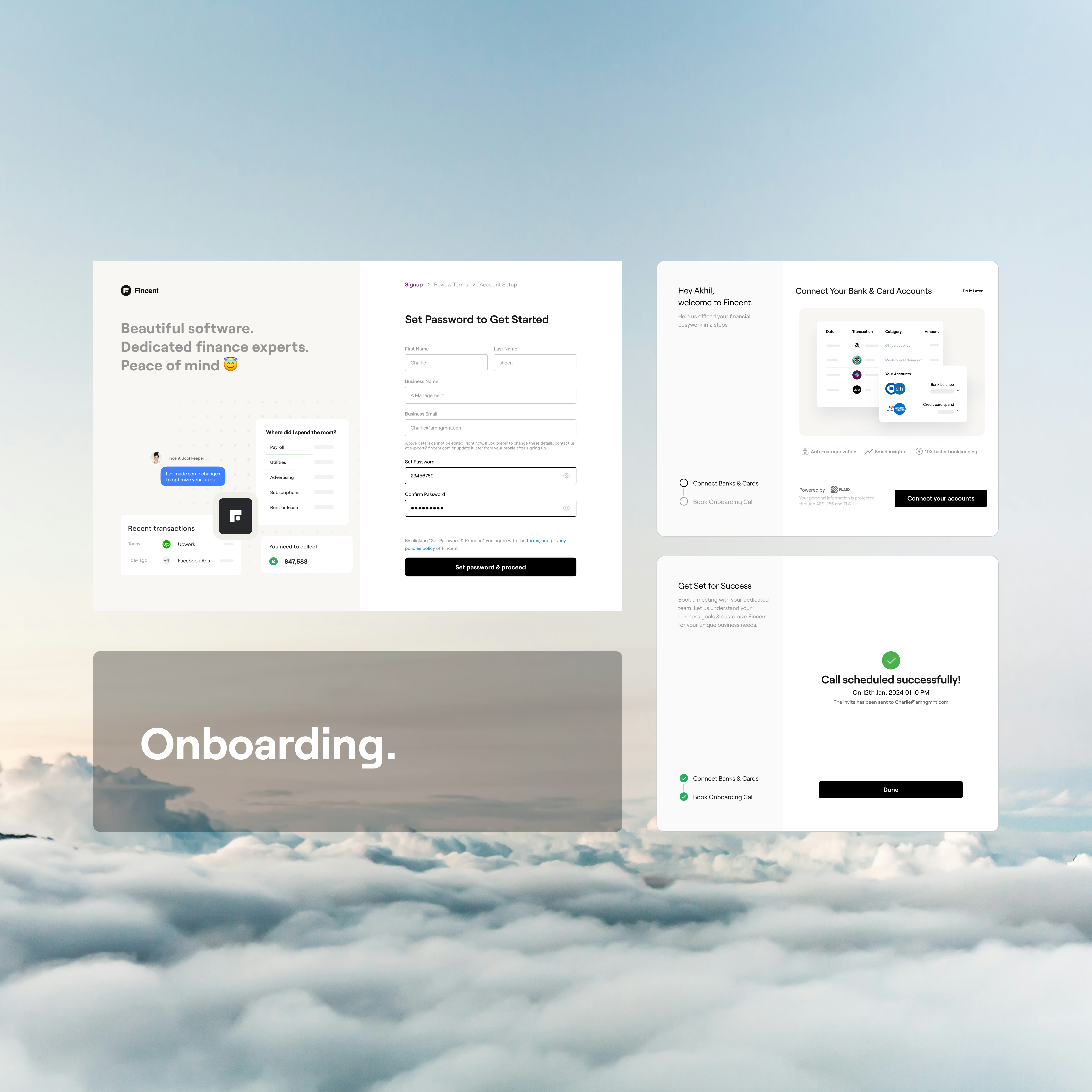 Fincent Onboarding